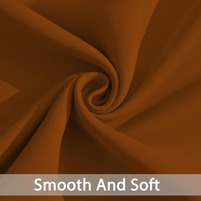 Yakamok Burnt Orange Blackout Curtains - Image 5