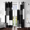 Tyrot Black Grey 100% Blackout Curtains by TyrotHomeDecor