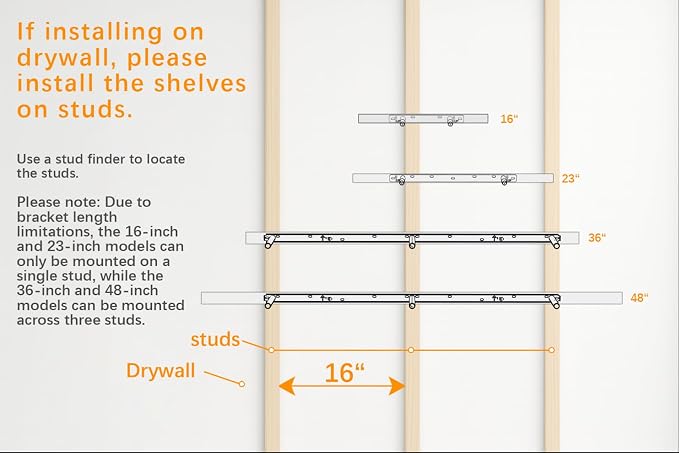BAYKA White Floating Shelves for Wall, 36 inches Wall Mounted Rustic Wood - Image 7