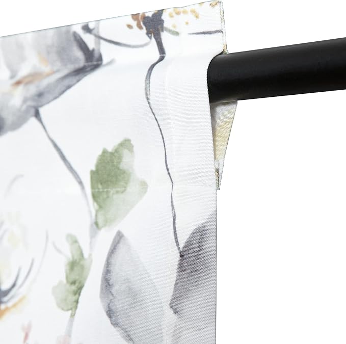 Leeva Valances Curtains for Dining Room, Tie Up Classical Lotus Pattern Elegant - Image 5