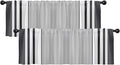 Emvency 2 Pack Valances Window Treatments, Striped Minimalist Modern Geometric by Emvency