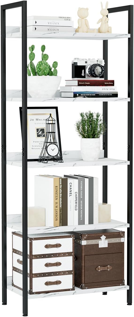 NUMENN Bookshelf, 5 Tier Bookshelves, Home Office Bookcase Shelf Storage by NUMENN