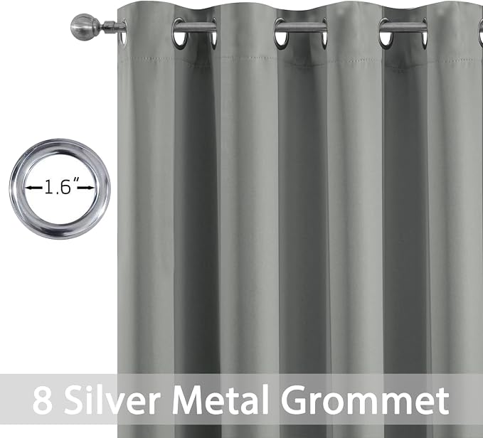 Yakamok Dove Grey Room Darking 84 Inch Length 2 Panel Sets - Image 2
