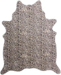 Faux Cheetah Leopard Print Rug, Fluffy Cowhide Rug 5.2x6.2 Animal Print Skin by WARMHAVEN