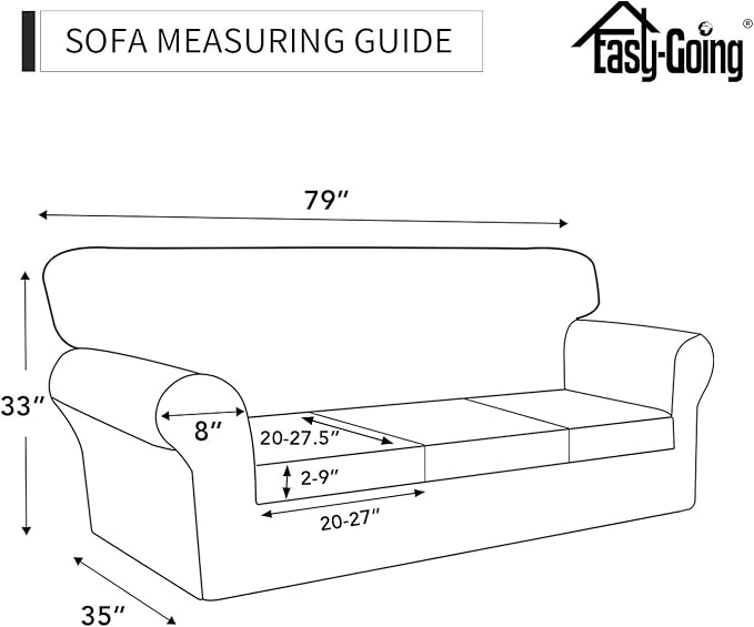 Easy-Going 4 Pieces Stretch Soft Couch Cover - Image 7