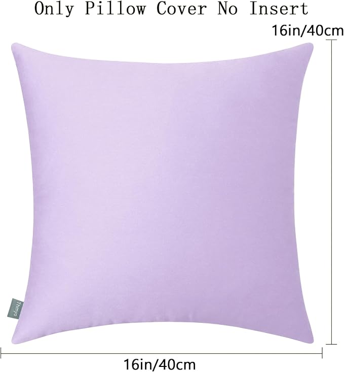 Thmyo 4-Pack 100% Cotton Comfortable Solid Decorative Throw Pillow Case Square - Image 5
