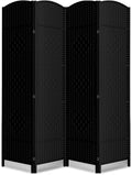 4 Panel Room Divider, 6Ft Folding Privacy Screen, Tall by cocosica