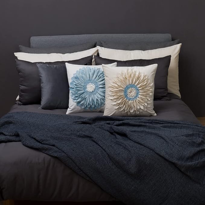 OiseauVoler Decorative 3D Flower Throw Pillow Covers Handmade Cushion Cover - Image 7