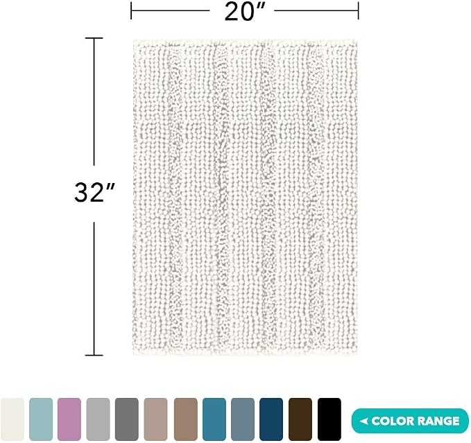 Turquoize Luxury Chenille Bath Rug - Image 2