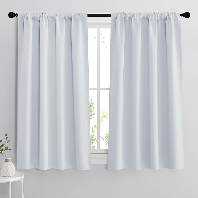 RYB HOME 54 inch Curtains for Living Room, Rod Pocket Thermal Insulated Small by RYBHOME