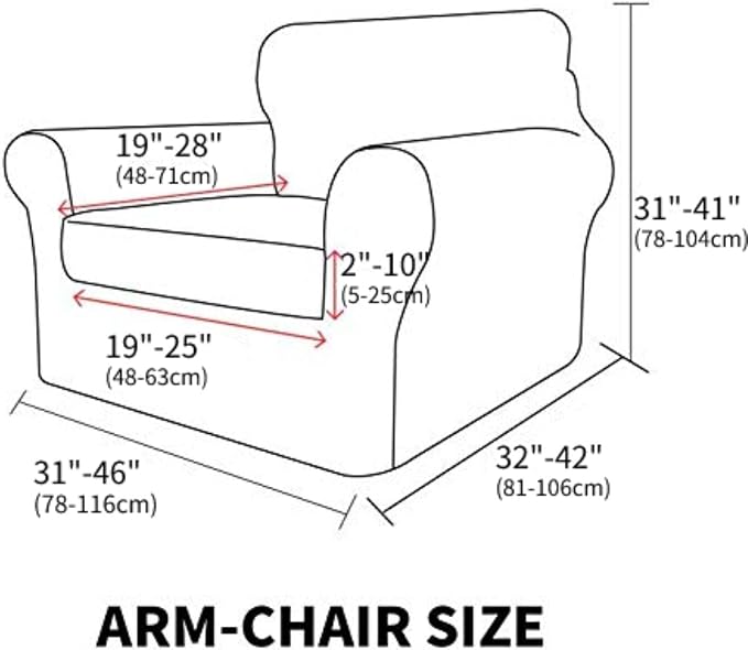 MAXIJIN 2 Piece Jacquard Chair Covers - Image 6