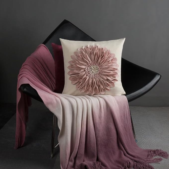 OiseauVoler Decorative Throw Pillow Covers Handmade 3D Flower Cushion Cover - Image 7