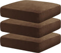MAXIJIN Velvet Stretch Cushion Covers Fitted Couch Cushion Slipcovers Sofa Seat by MAXIJIN