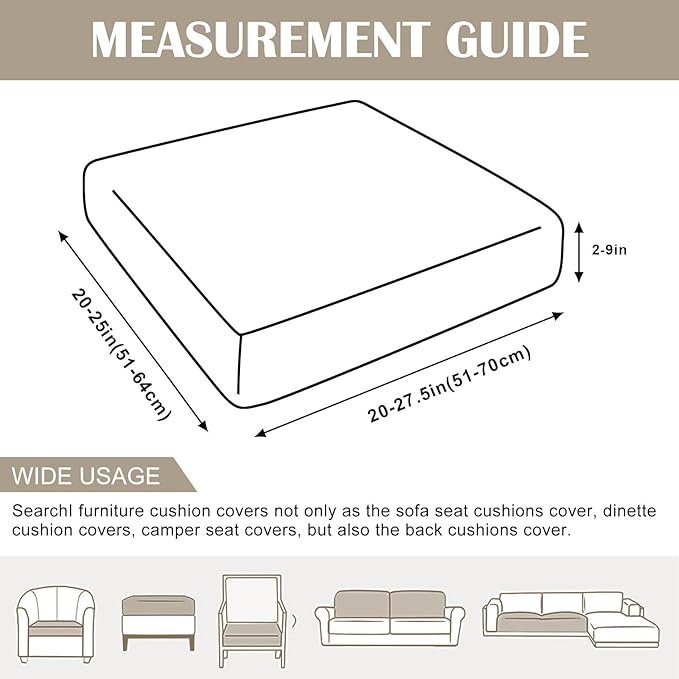 SearchI 2PC Printed Sofa Couch Cushion Covers Replacement Chair Cushion - Image 3