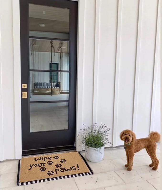 FGSS Wipe-Your-Paws Natural-Coir-Doormat Non-Slip Front-Door-Welcome-Mat - Image 2