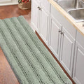 Turquoize Non Slip Shaggy Chenille Microfibers Bathroom Rug Sage Bathroom Mat by Turquoize
