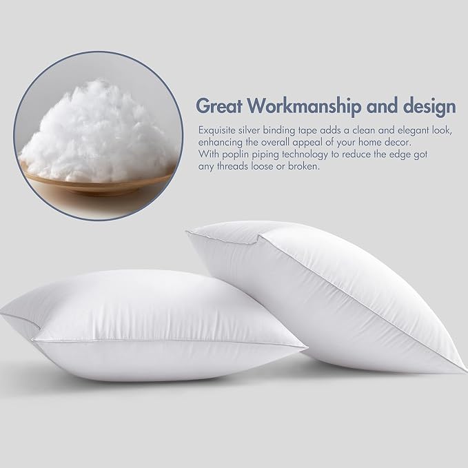 MIULEE Queen Bed Pillows 20 x 30 Pillow Inserts -Decorative Throw Pillow Inserts - Image 5