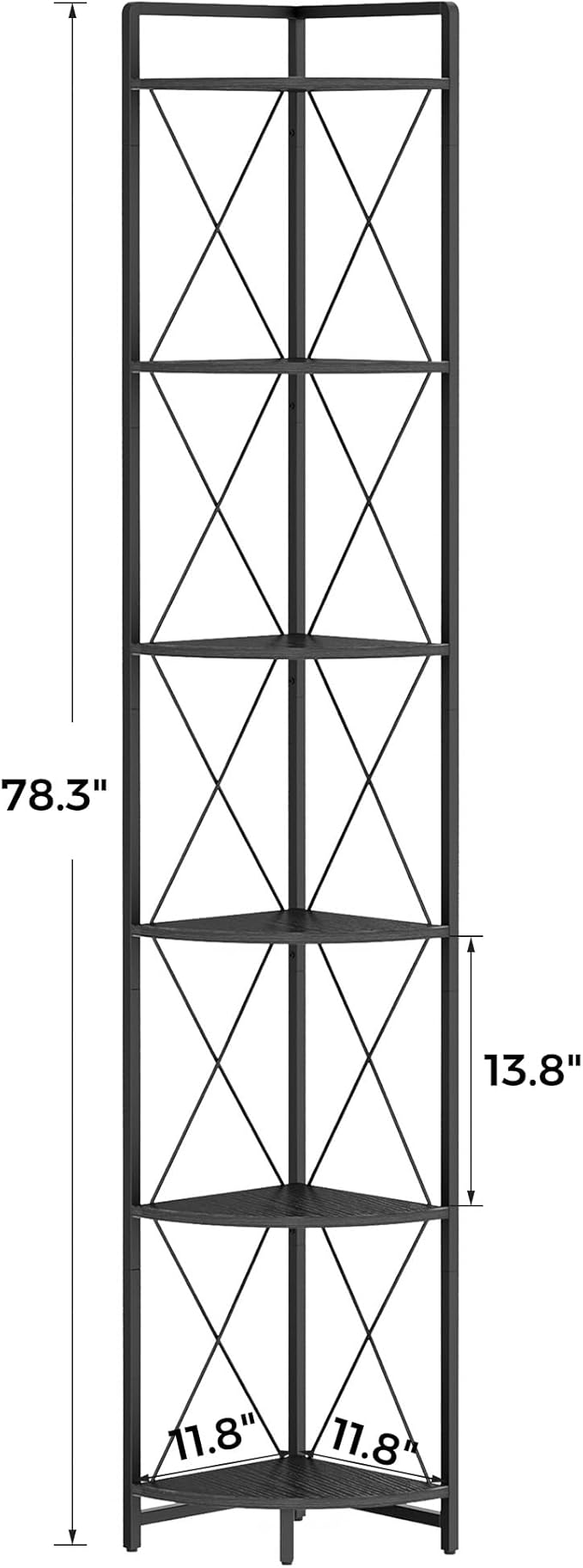 6 Tier Corner Shelf Stand, Metal Corner Shelf, Plant Stand Display Shelf - Image 2