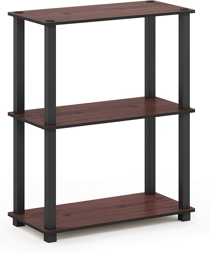 Furinno TURN-S-TUBE Storage Shelves, 3-Tier Book Shelf, Corner Shelf, Toolless - Image 5