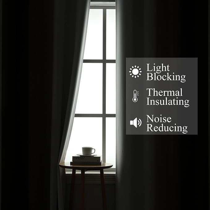 Estelar Textiler Brown and Greyish White Ombre Short Blackout Cafe Curtains 36 - Image 3
