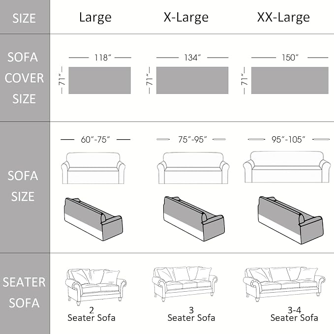 VClife Chenille Sofa Cover Bohemian Striped Pattern Couch Cover - Image 2