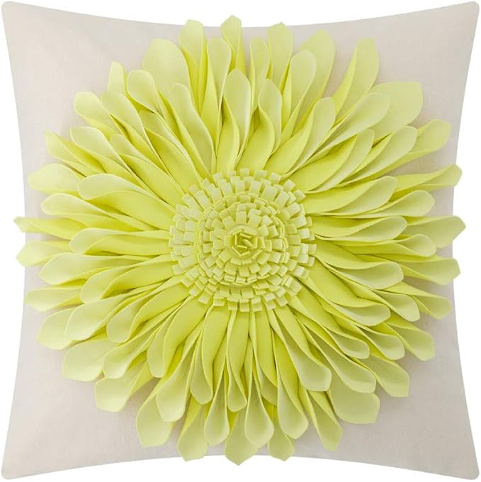 OiseauVoler Summer Throw Pillow Covers Decorative 3D Sunflowers Cushion Covers by OiseauVoler