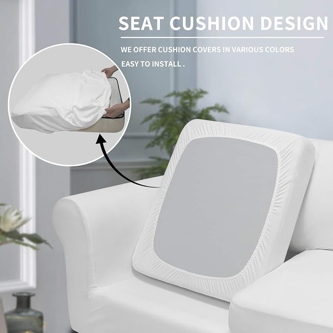 Easy-Going 4 Pieces Oversized Stretch Soft Couch Cover - Image 3