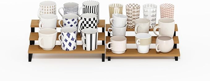 Furinno RAVEL Kitchen Countertop Organizer Set of 2, 3-Tier Counter Shelves - Image 4