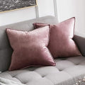 MIULEE Jam Velvet Throw Pillow Covers 18x18 Soft Decorative Solid Square by MIULEE
