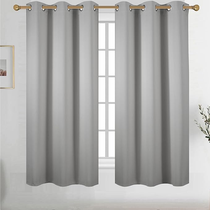 Diraysid Light Grey Grommet Blackout Curtains by Diraysid%2C+refresh+your+life