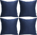 Thmyo 4-Pack 100% Cotton Comfortable Solid Decorative Throw Pillow Case Square by Thmyo