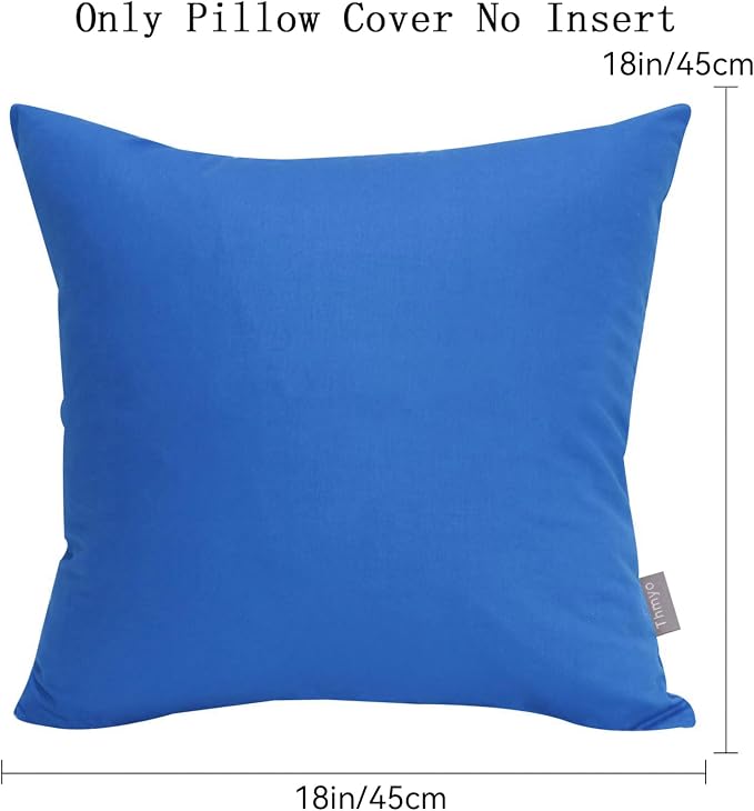 Thmyo 4-Pack 100% Cotton Comfortable Solid Decorative Throw Pillow Case Square - Image 7
