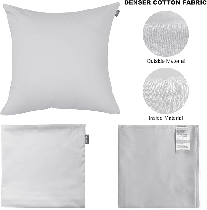 Thmyo 4-Pack 100% Cotton Comfortable Solid Decorative Throw Pillow Case Square - Image 6