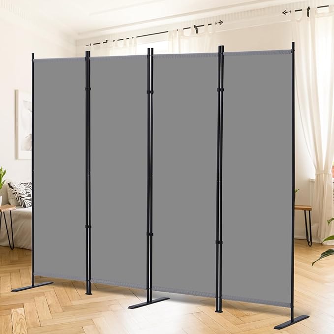 RANTILA 4 Panel Room Divider, 6 FT Folding Privacy Screen - Image 4