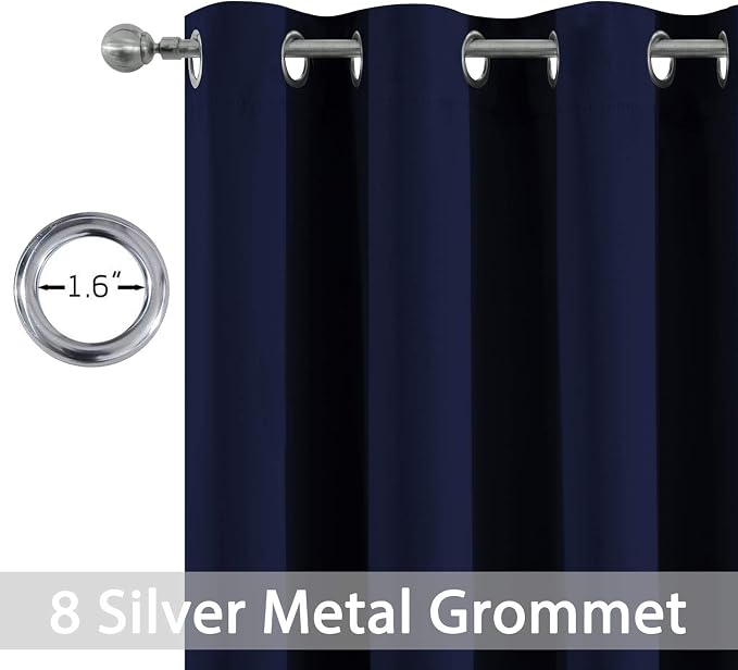 Yakamok Blackout Curtains with Grommet Thermal Insulated Room Darkening Window - Image 4