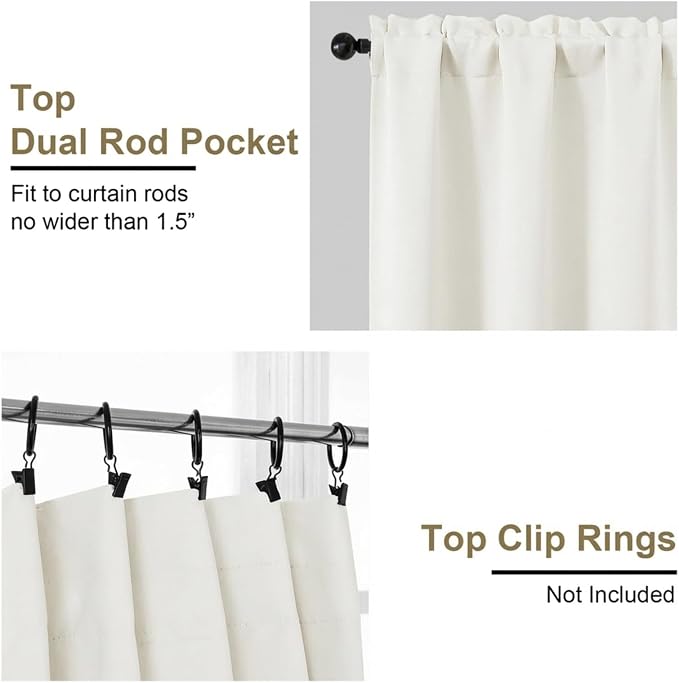 OVZME Light Beige Short Curtains - Image 4
