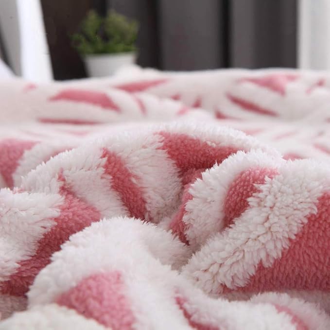 LOMAO Sherpa Fleece Blanket for Mom Cozy Soft Throw Blanket for Women Men - Image 3