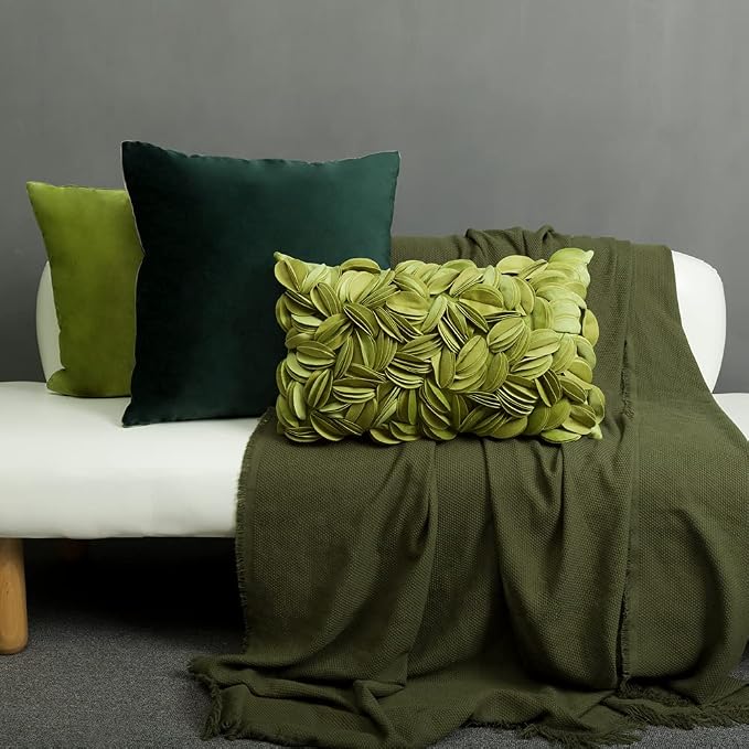 KINGROSE 3D Flower Throw Pillow Cover Floral Decorative Pillowcase Soft Cushion - Image 6