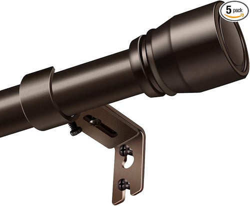 1” Diameter brown curtain rod Itself is 30 to 90 inch. 1 Pack Fits 30-84 inch by Unknown