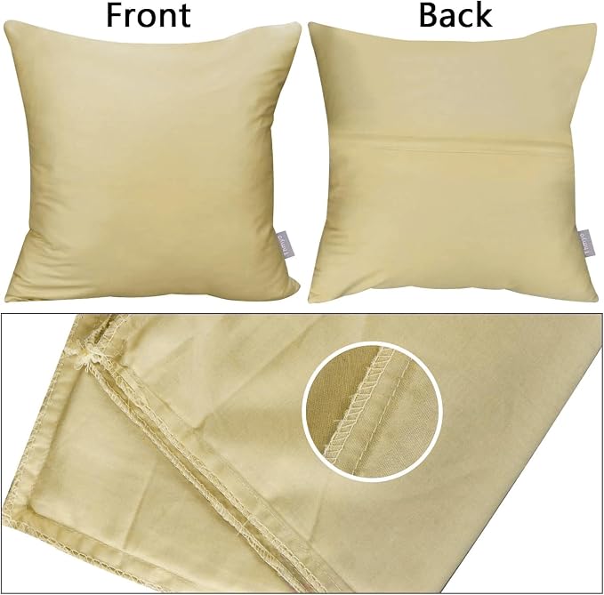 Thmyo 4-Pack 100% Cotton Comfortable Solid Decorative Throw Pillow Case Square - Image 7