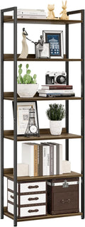 NUMENN Bookshelf, 6 Tier Bookshelves, Home Office Bookcase Shelf Storage by NUMENN