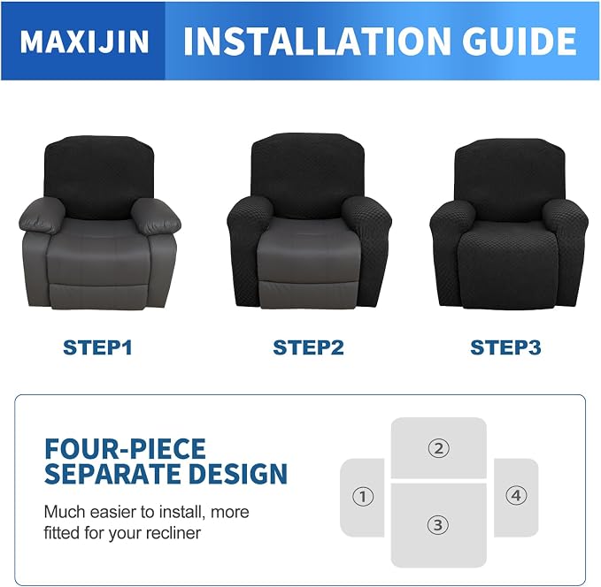 MAXIJIN Recliner Cover Slipcovers - Image 7