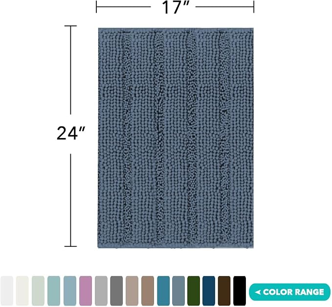 Turquoize Luxury Chenille Bath Rug - Image 2