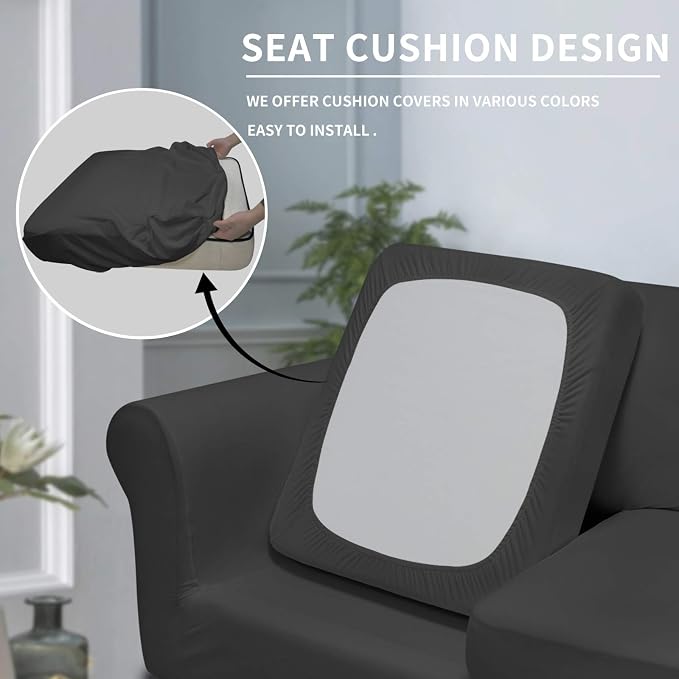 Easy-Going 4 Pieces Oversized Stretch Soft Couch Cover - Image 3