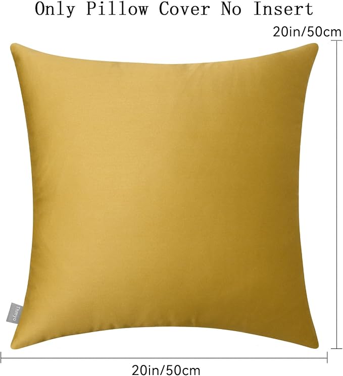 Thmyo 4-Pack 100% Cotton Comfortable Solid Decorative Throw Pillow Case Square - Image 6