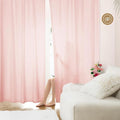 HOMEIDEAS Non-See-Through Blush Pink Privacy Sheer Curtains, 52 X 54 Inches by HOMEIDEAS