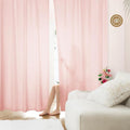 HOMEIDEAS Non-See-Through Blush Pink Privacy Sheer Curtains, 52 X 72 Inches by HOMEIDEAS