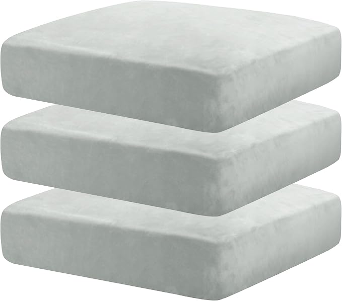 MAXIJIN Velvet Stretch Seat Cushion Covers Couch Cushion Cover by MAXIJIN