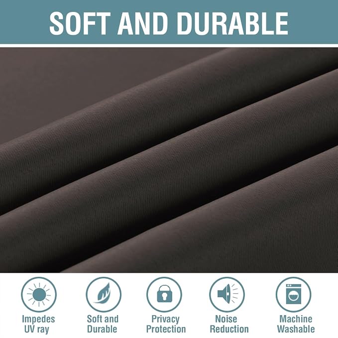 H.VERSAILTEX Living Room Curtains 96 Inches Long Christmas Deals Blackout - Image 4