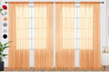 SpaceDresser Beige Sheer Curtains 4 Panels Rod Pocket Semi-Sheer Curtain 63 by SpaceDresser